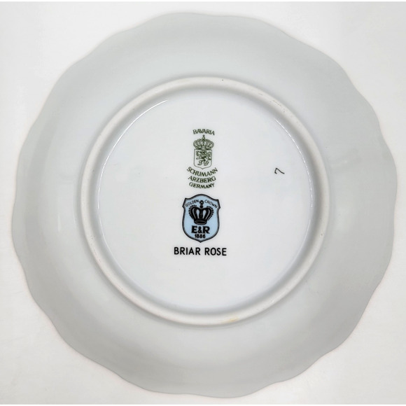 Two Schumann Arzberg Briar Rose Cup & Saucer Set Bavaria Germany Gold Trim 1950s - Picture 14 of 16